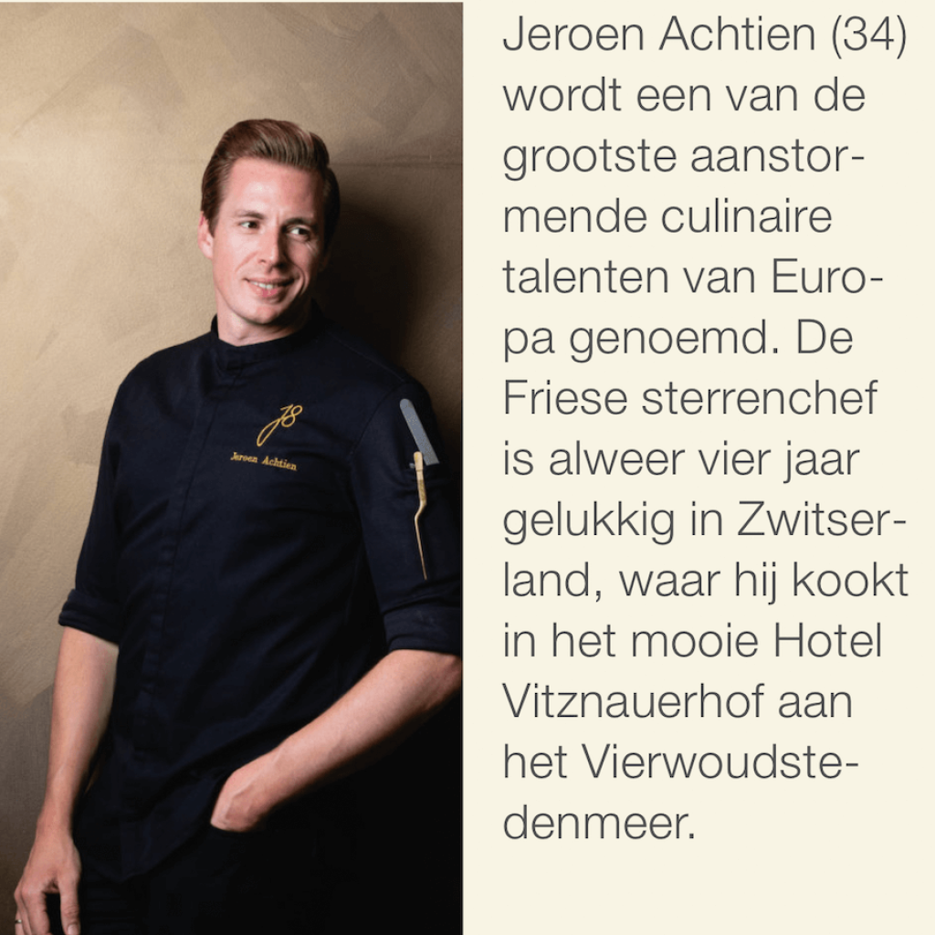 Chef-kok Jeroen Achtien